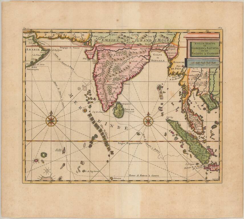 Route Exacte De Gamron a Batavia et de Batavia a Gamron