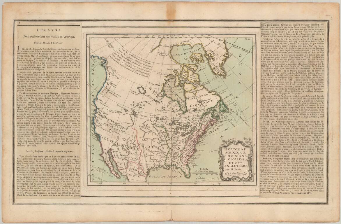 Nouveau Mexique, Louisiane, Canada et Nlle. Angleterre . . . 1766