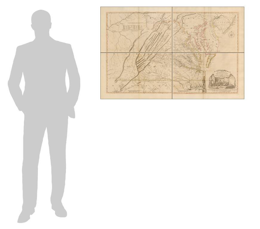 A Map of the most Inhabited part of Virginia containing the whole Province of Maryland . . .   Drawn by Joshua Fry & Peter Jefferson in 1775  [Extremely Rare Final State]