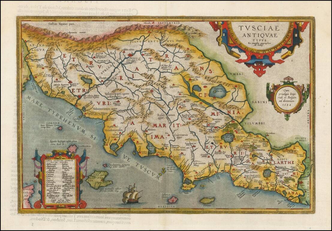 Tusciae Antiquae Typus . . . 1584