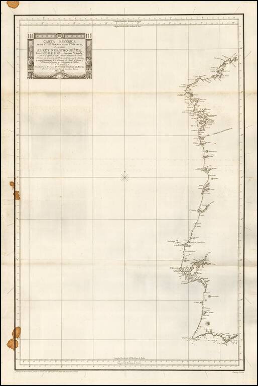 Carta Esférica desde Co.. Sn. Vicente hasta Co.. Ortegal : Presentada al Rey Nuestro Señor, Por el Exmo. Sor. Bo.. Fy. Dn. Antonio Valdés, Xefe de Esquadra de la Rl. Armada, Consejero de Estado, Secretario de Estado y del Despacho Universal de Marina .