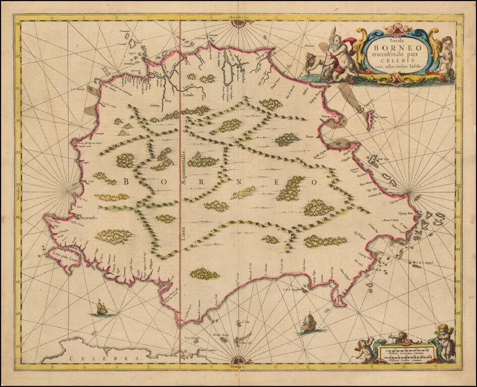 Insula Borneo et occidentalis pars Celebis cum adjacentibus Insulis