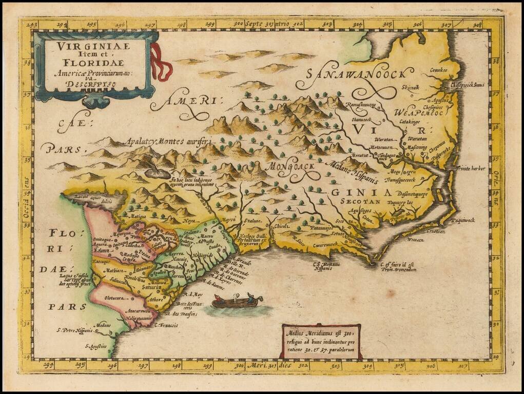 Virginiae Item et Floridae Americae Provinciarum, nova Descriptio