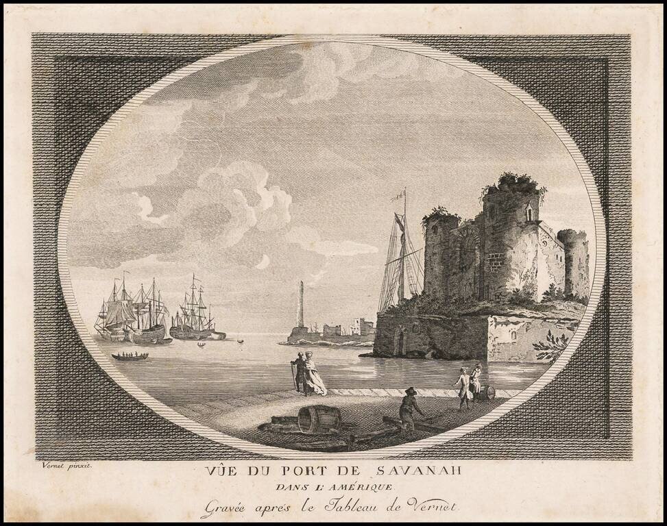 Vue du Port de Savanah dans L'Amerique . . .