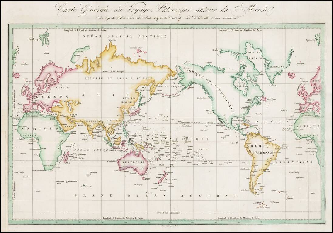 Carte Generale du Voyage Pittoresque autour du Monde .  . .