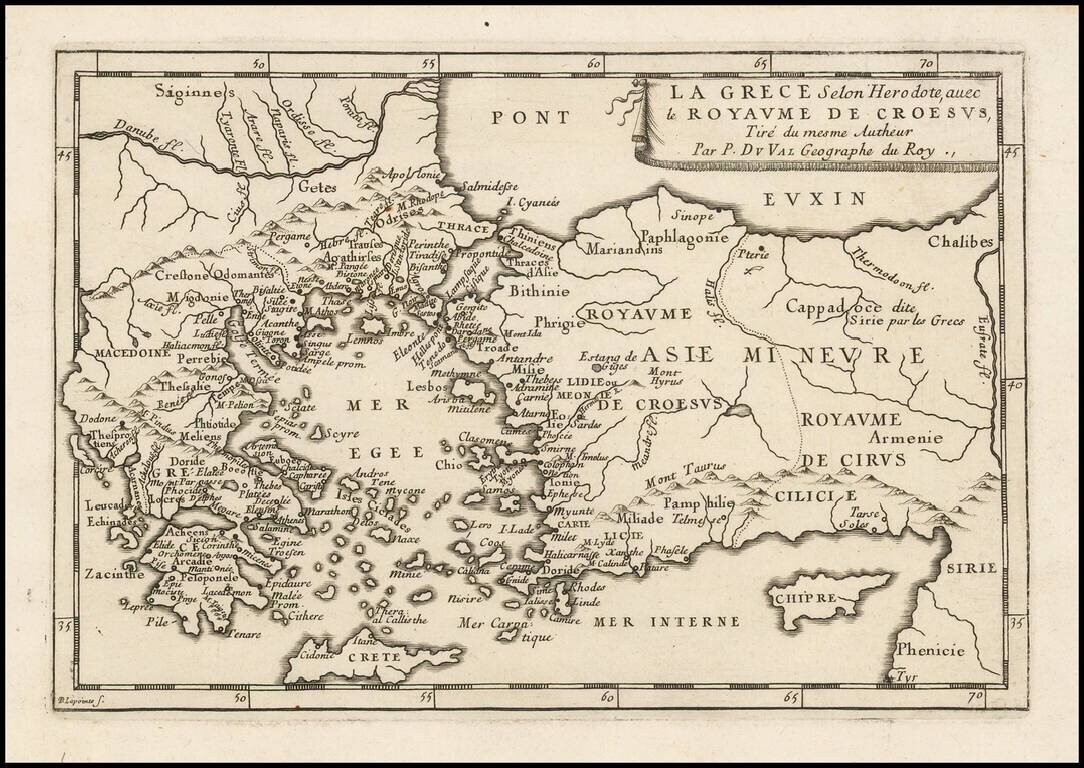 La Grece selon Herodote, avec le Royaume de Croesus, tire du mesme Autheur