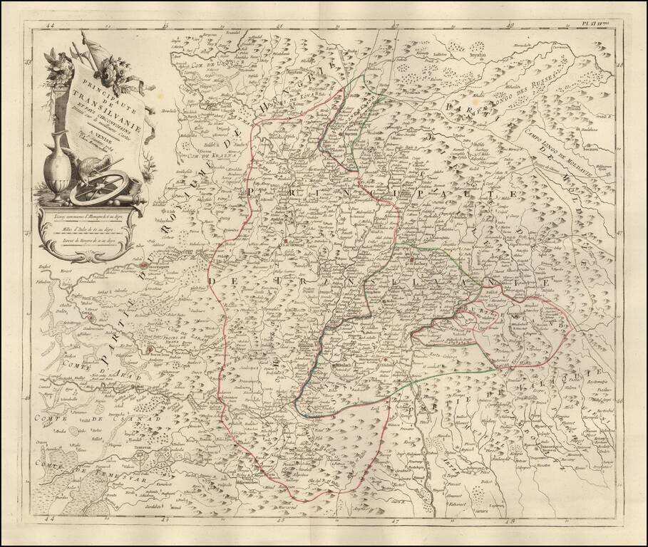 Principaute de Transilvanie et Pays Circonvoisins Dresse sur le meilloures Cartes