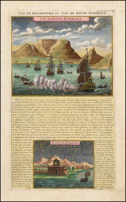 Vue et Description du Cap de Bonne Esperance. Le Fort de Bonne Esperance des Hollandois au Cap