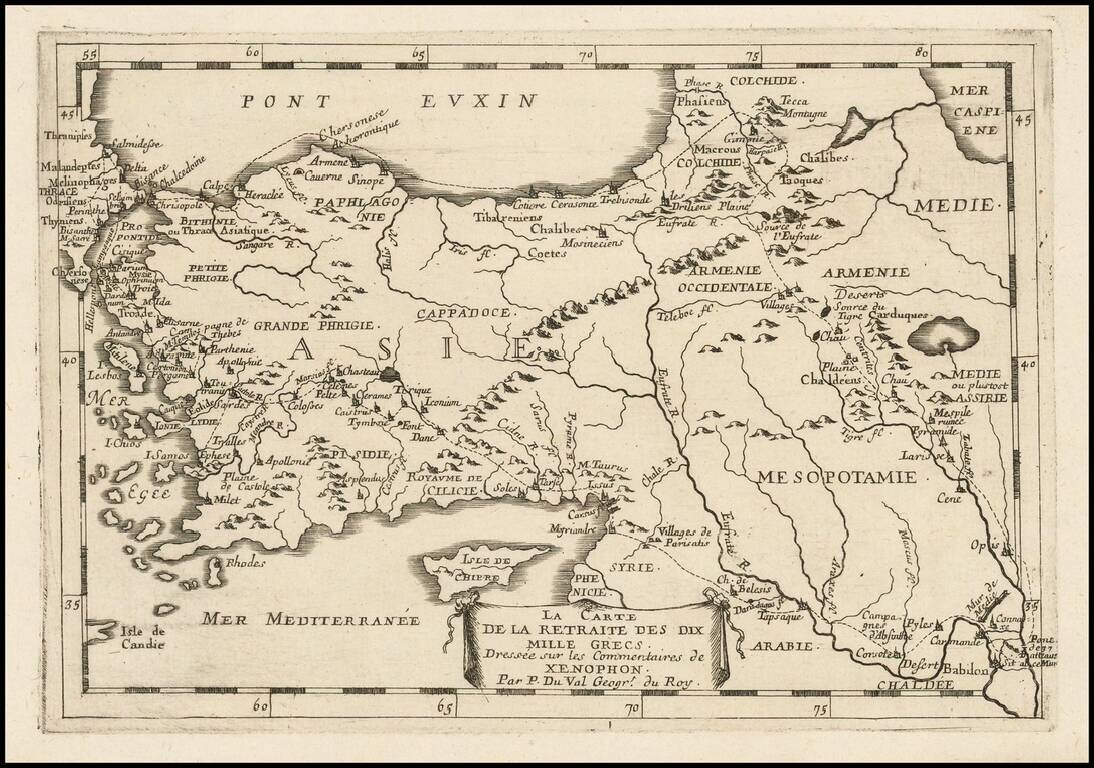 La Carte de la Retraite des Dix Mille Grecs. Dressee sur les Commentaires de Xenophon