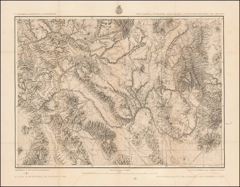 Part of Eastern and Southeastern Arizona, Western and South Western New Mexico. Atlas Sheet No. 83