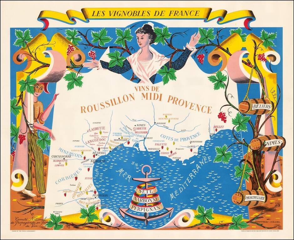 Les Vignobles De France -- Vins De Roussillon Midi Provence  (The Vineyards of France -- Wines of Rossillon and Provance)