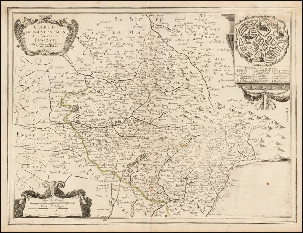 Carte du Gouvernement du haut et bas Lymosin . . .