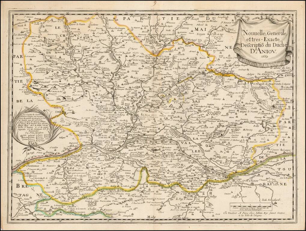 Nouvelle Generale et tres-Exacte Descriptio du Duche D'Aniou 1669