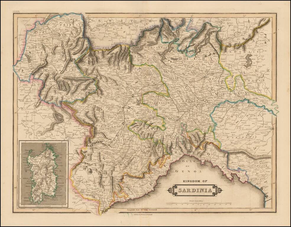 Kindgom of Sardinia [with inset of Sardinia]