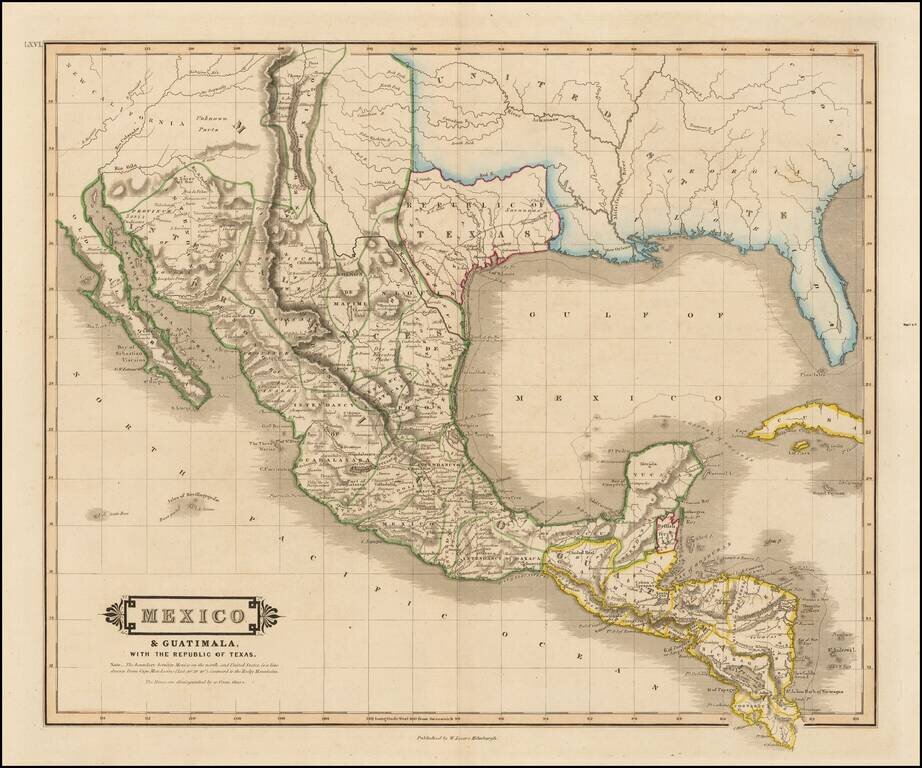 Mexico & Guatimala, with the Republic of Texas.