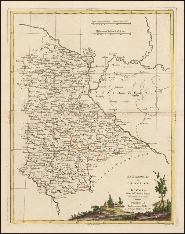 Li Palatinati di Braclaw e Kiowia Tratta dell' Atlante Polacco del Sigr Rizzi Zanoni . . . 1781