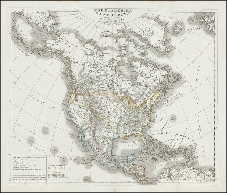 Nord-America und West Indien Entworfen und geziechnet von Dr. F.W. Streit . . . 1833
