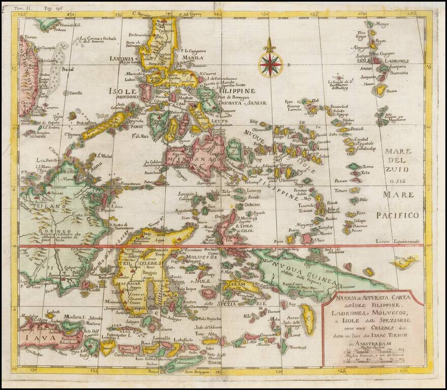 Nuova et Accurata Carta dell' Isole Filippine, Ladrones, a Moluccos o Isole della Speziarie come anco Celebes &c.