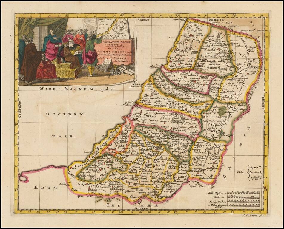 Geographiae Sacrae Tabula, in qua Terra Promissa in suas Tribus Partesq. distincta . . . .