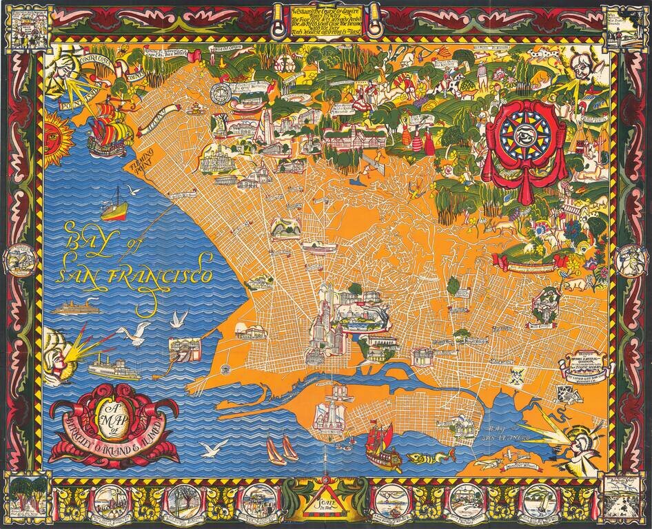 A Map of Berkeley, Oakland & Alameda