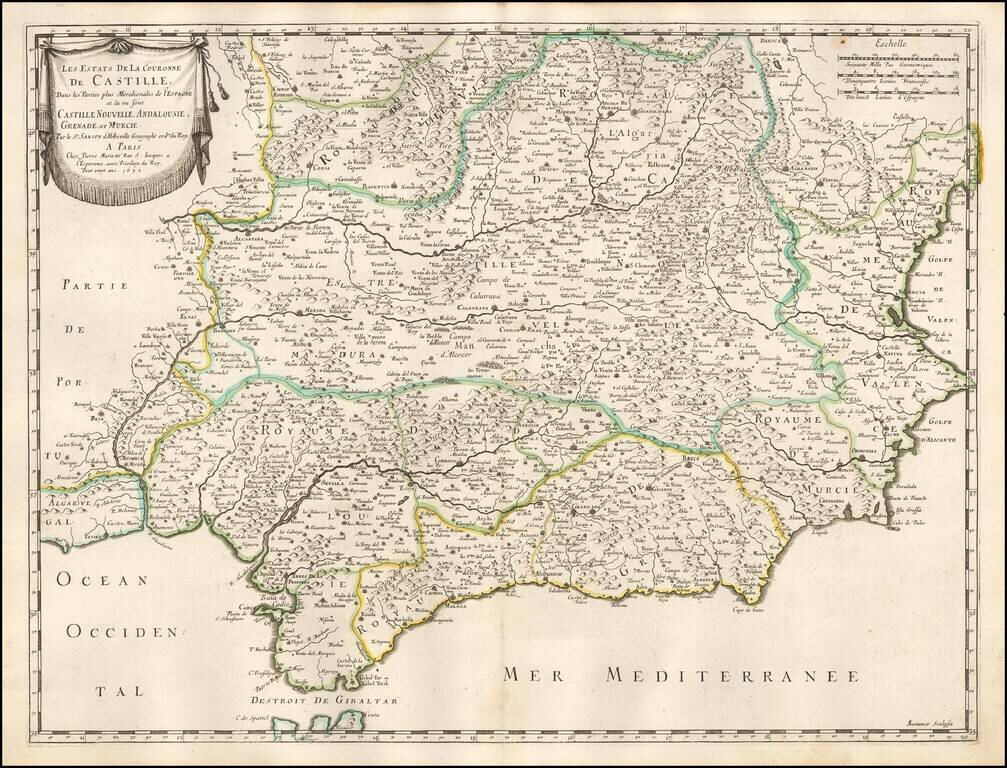Les Estats e la Couronne de Castille, dans les parties plus meridionales de l'Espagne : et la ou sont Castille Nouvelle, Andalousie, Grenade, et Murcie... 1652