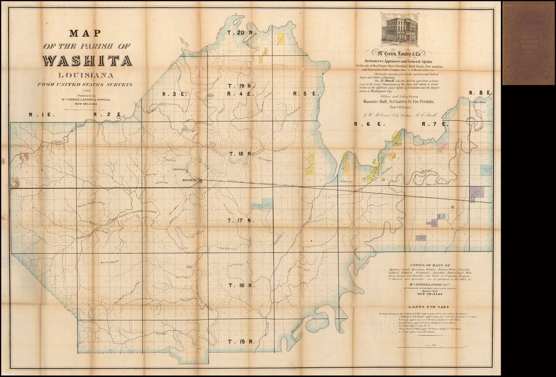 Map of the Parish of Washita Louisiana From United States Surveys 1860 . . .
