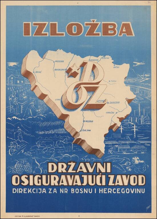 (Bosnia) Izlozba Drazavni Osiguravajua Zavod  Direkcija za nr Bosnui Hercegovinu (Exhibition of The Insurance Institute Directorate of Bosnia Herzagovina)