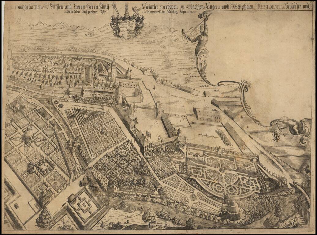 . . . Hochgebornen Fürsten und Herrn Herrn Julii Heinrici Hertzogen zu Sachsen Engern undt Westphalen Residentschlosses und erbaueten Lustgartens zue Sclaccowerdt im Könichreich Behmen