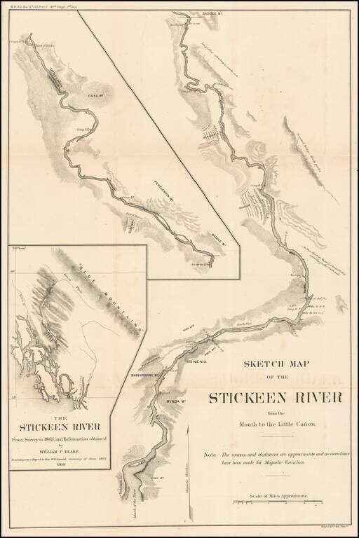 Sketch Map of the Stickeen River from the Mouth to the Little Canon.