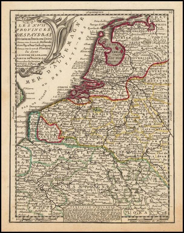 Les XVII Provinces Des Pais Bas Divisees en Provinces Unies . . . 1713