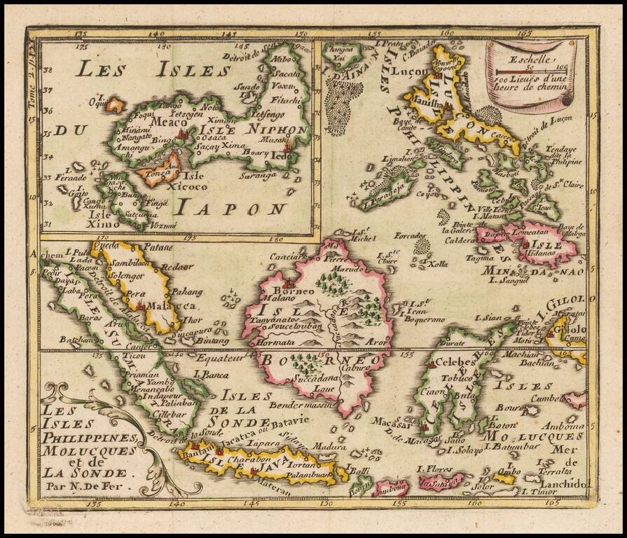 Les Isles Philippines Molucques et de La Sonde [Japan inset]