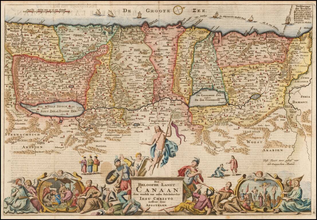 Het Beloofde Landt Canaan doorwandelt van onsen Saligmaker Jesus Christus neffens zyne Apostelen.