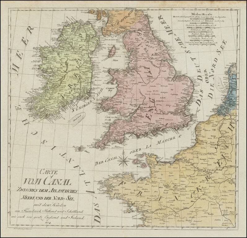 Carte vom Canal Zwischen dem Atlantischen Meere und der Nord=Zee . . . .
