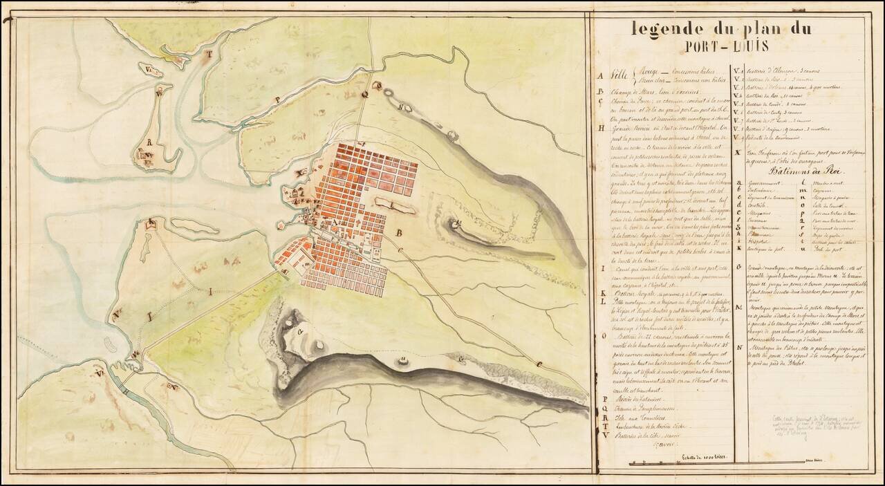 [Port Louis, Mauritius] Legende du Plan du Port-Louis