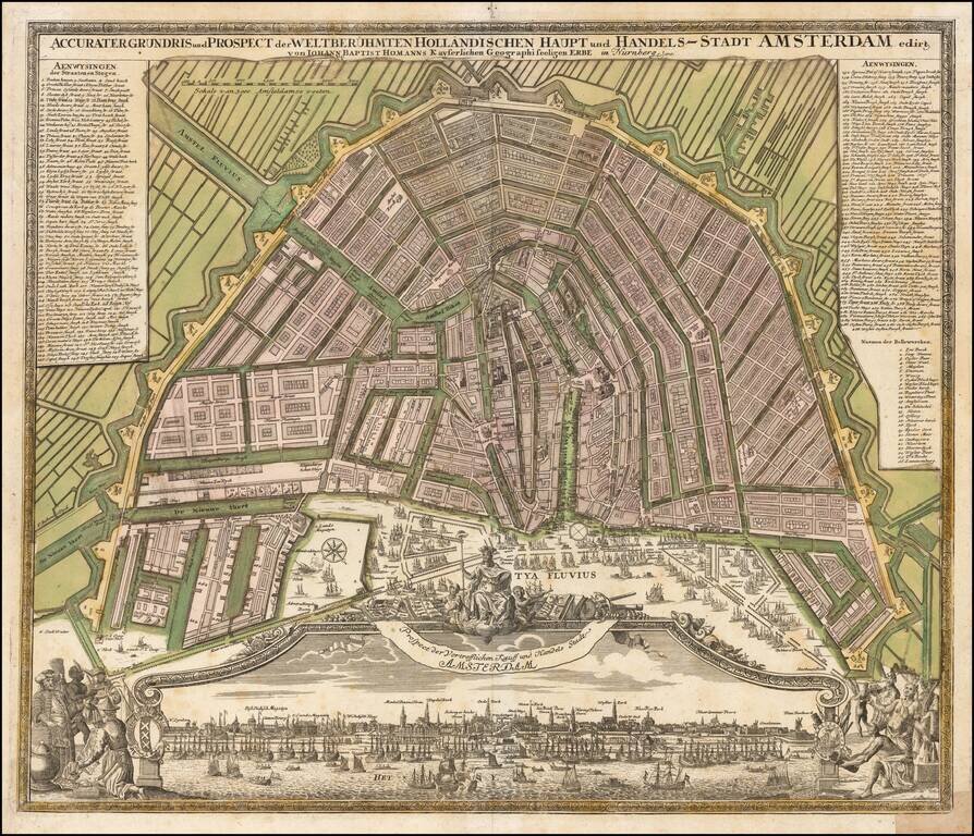 Accurater Grundris und Prospect der Weltberuhmten Hollandischen Haupt und Handels-Stadt Amsterderdam . . . 1727
