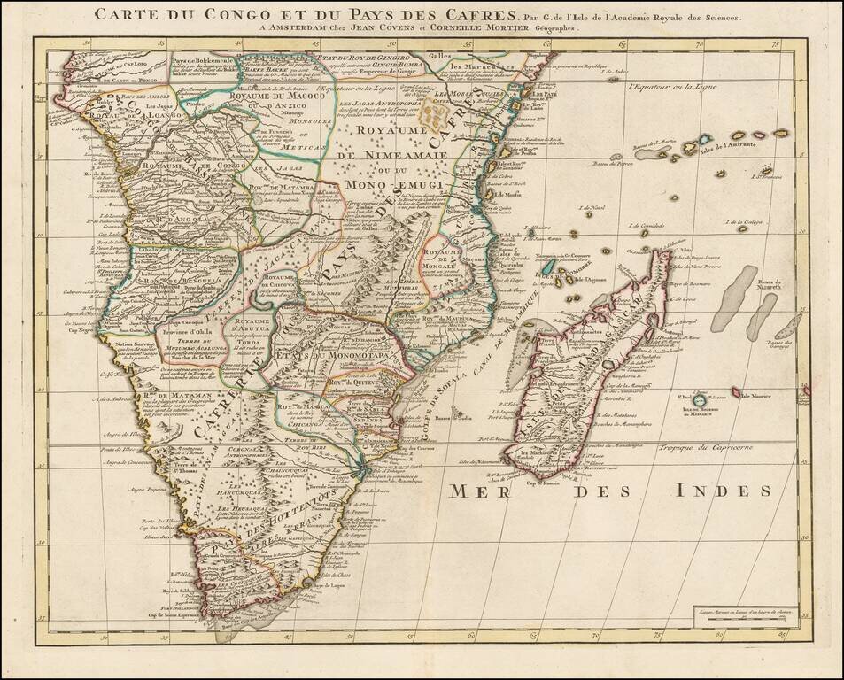 Carte Du Congo Et Du Pays De Cafres . . .