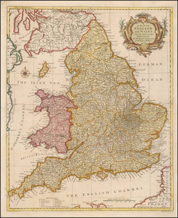 A Map of England and Wales from the latest and best Observations . . .