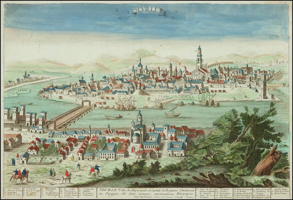 Seville Ville Archiepiscopale et Capitale du Royaume d'Andalousie en Espagne, elle etoil nomec ancienement Hispalis