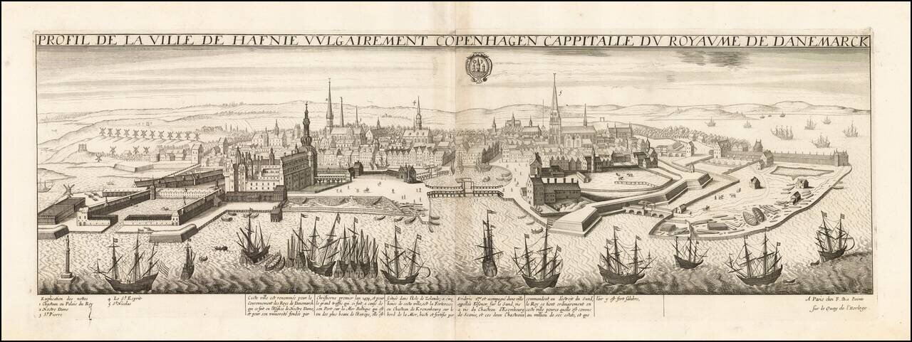 Profil de la Ville de Hafnie Vulgairement Copenhagen Cappitalle du Royaume de Danemarck