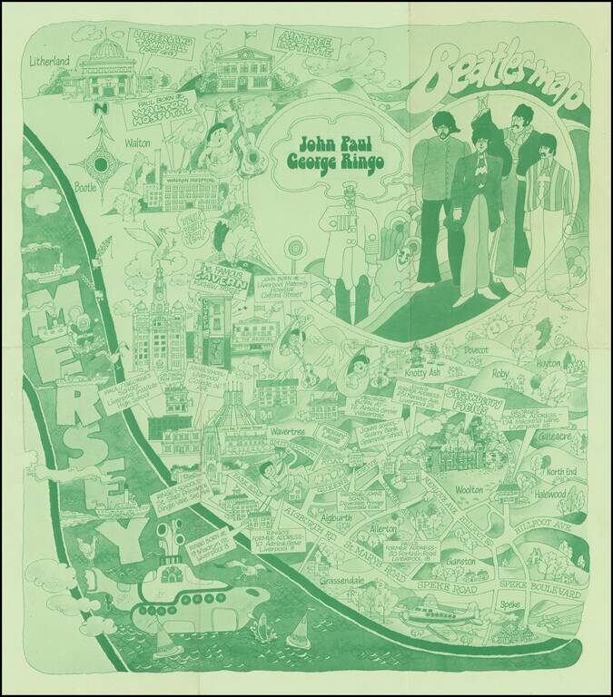 Beatles map  (The Beatles Liverpool Map)