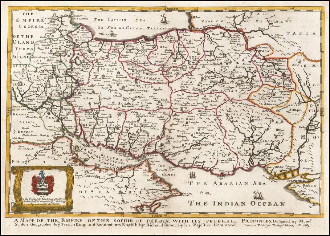 A Mapp of the Empire of the Sophie of Persia, with its Several Provinces . . . 1669