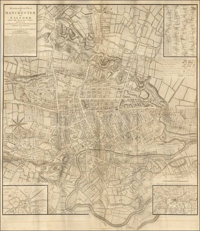 A Topographical Plan of Manchester and Salford with the Adjacent Parts; shewing also the Different Allotments of Land proposed to be built on, As communicated to the Surveyor by the respective Proprietors. . . . 1793