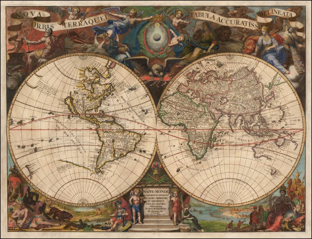 Nova Orbis Terraquei Tabula Accuratissimi Delineata
