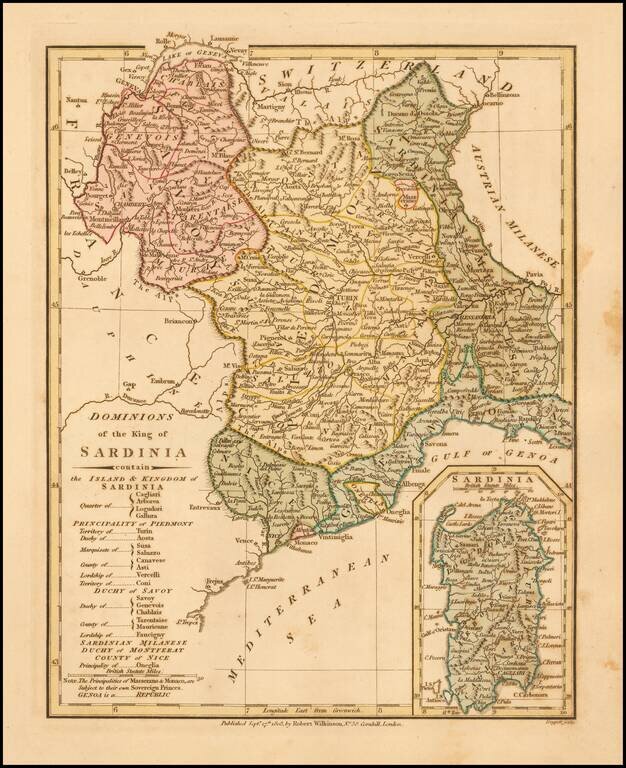 Dominons of The King of Sardinia . . . 1791