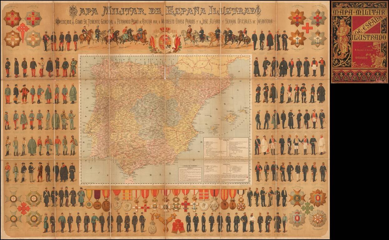Mapa Militar de España Ilustrado dedicado al Exmo Sr Teniente General D Fernando Primo de Rivera por D Modesto Eraso Prados y D José Alfaro y Serván, Oficiales de Infanteria
