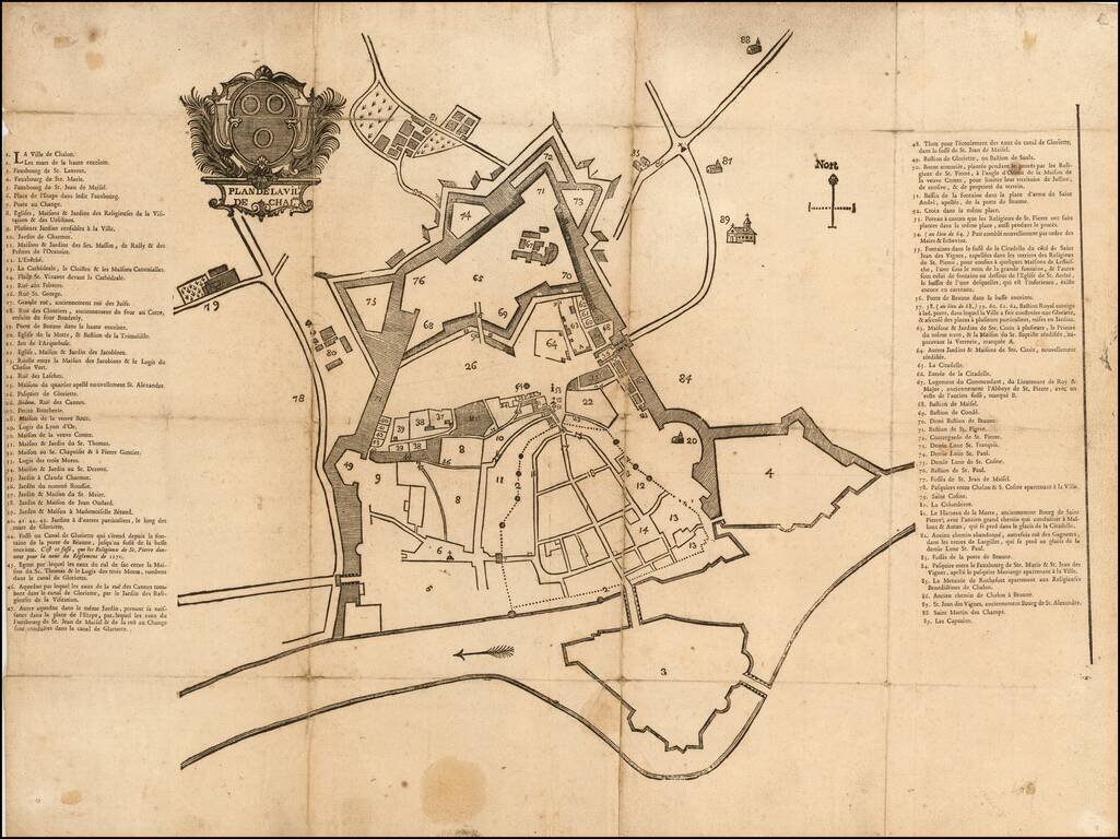 Plan De La Ville De Chalon
