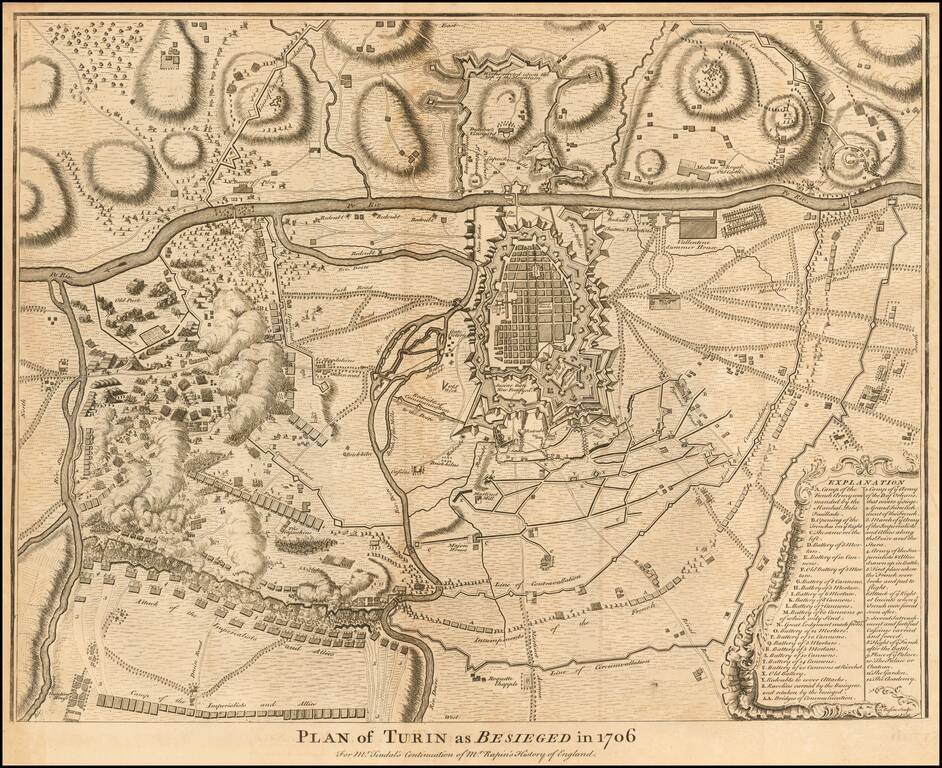Plan of Turin as Besieged in 1706
