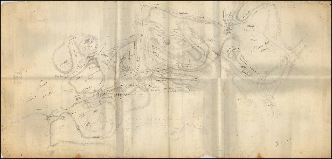(Manuscript Map - Bône to Constantine, Algeria)
