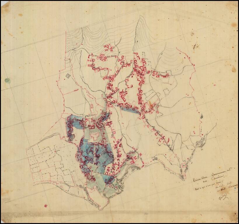 (Military Manuscript Map  - Algeria) Plan of Bougie (Béjaïa)
