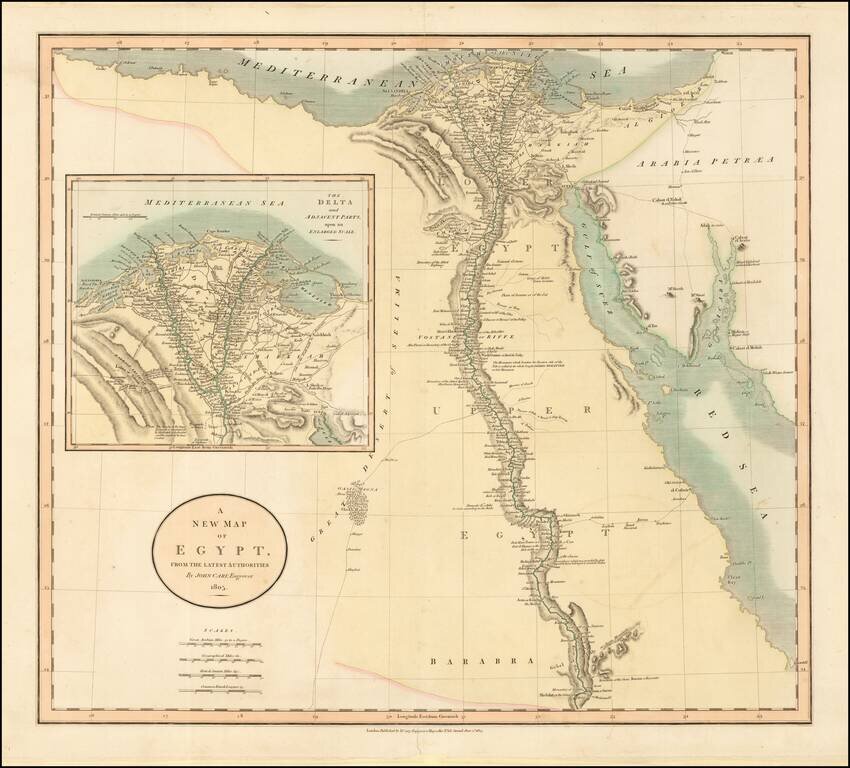 A New Map of Egypt, From the Latest Authorities . . . 1805